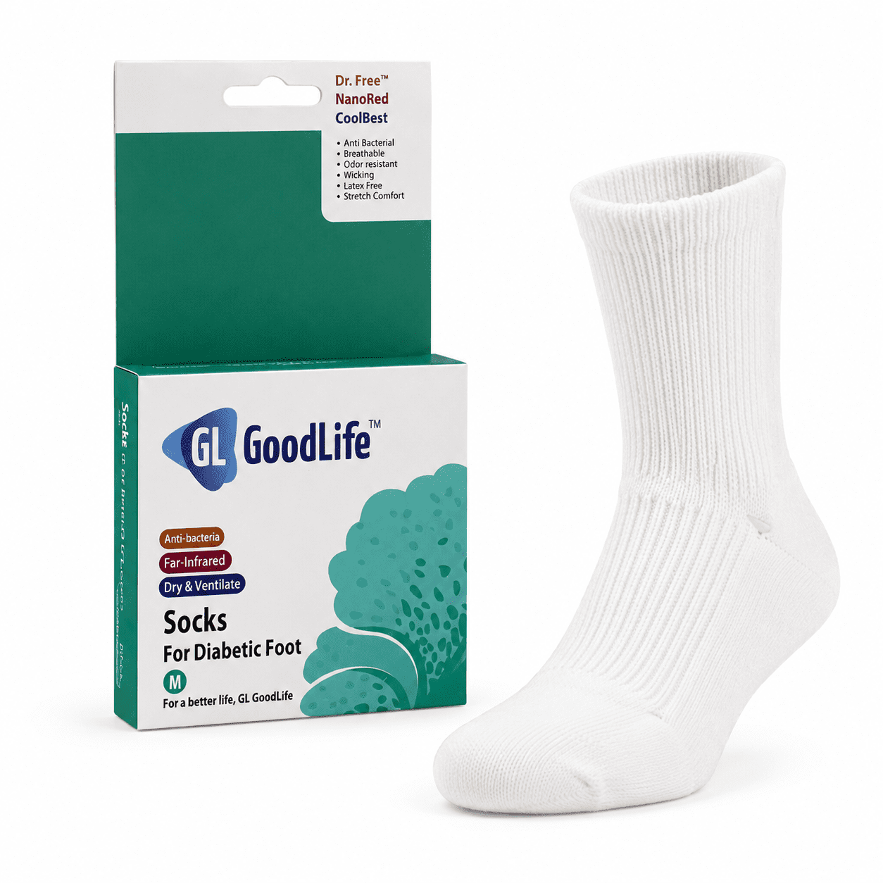 GoodLife diabetic socks detail view available at Pak Care Surgicals
