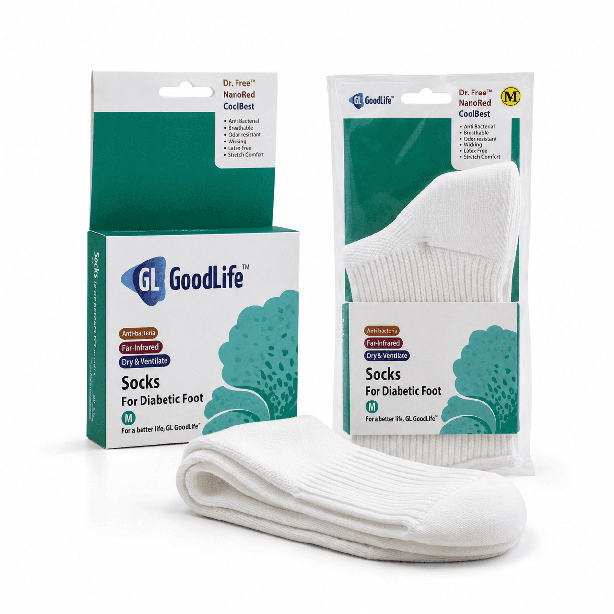 GoodLife diabetic socks main image available at Pak Care Surgicals