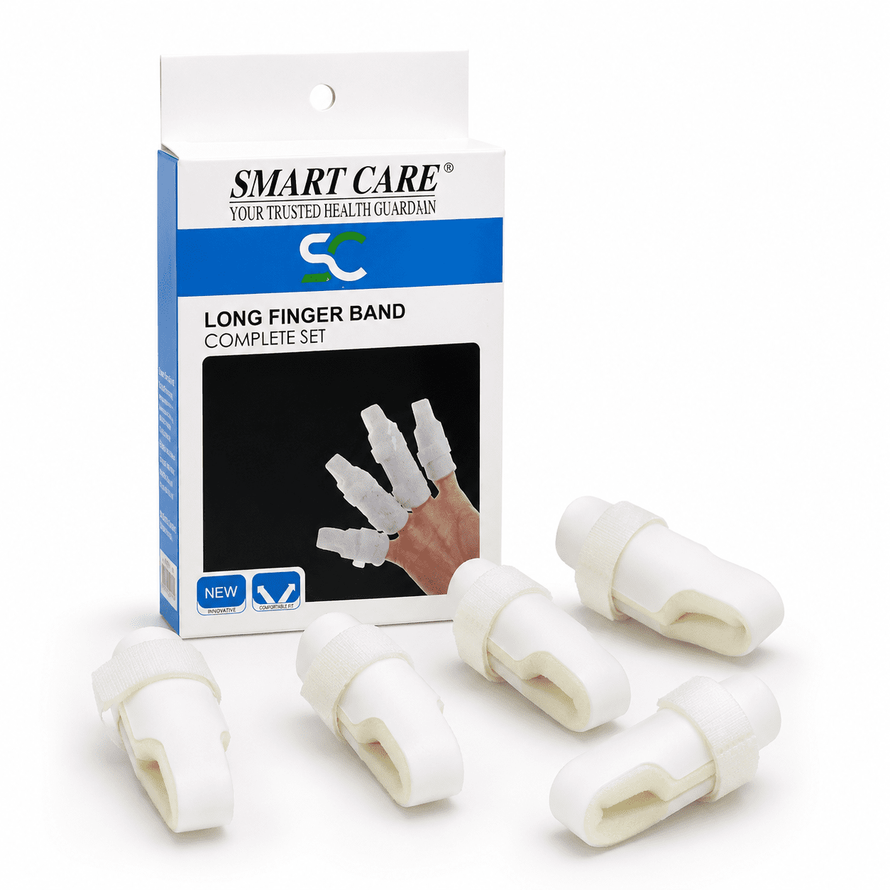 Smart Care long finger band set detail view available at Pak Care Surgicals