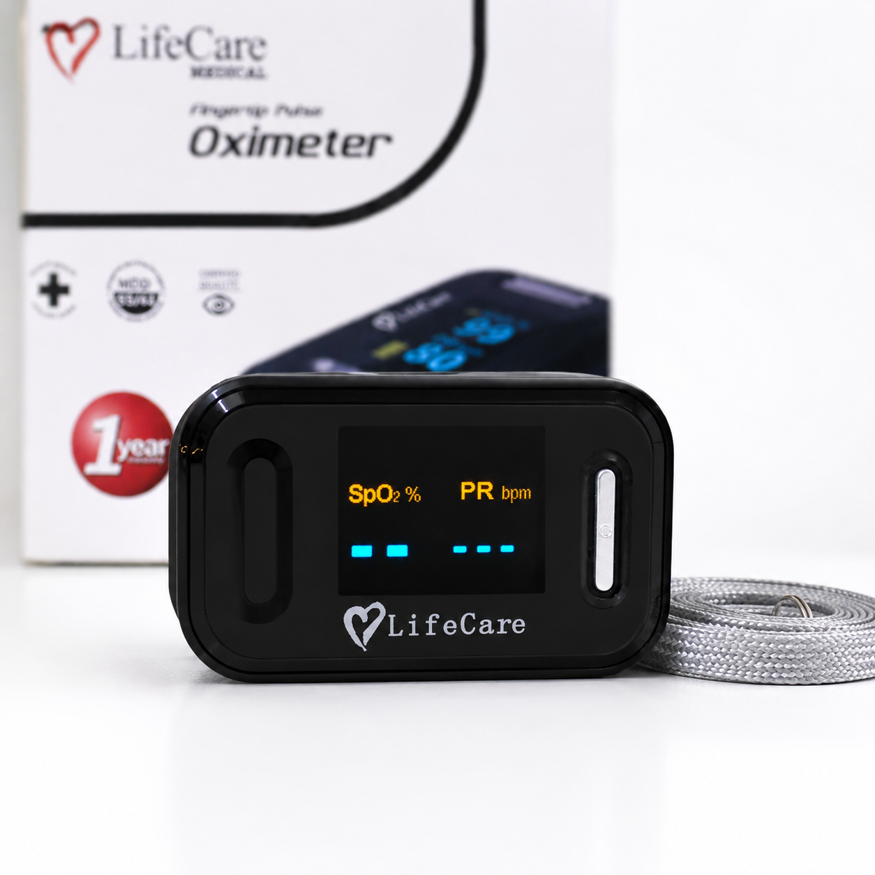 LifeCare Fingertip Pulse Oximeter with box