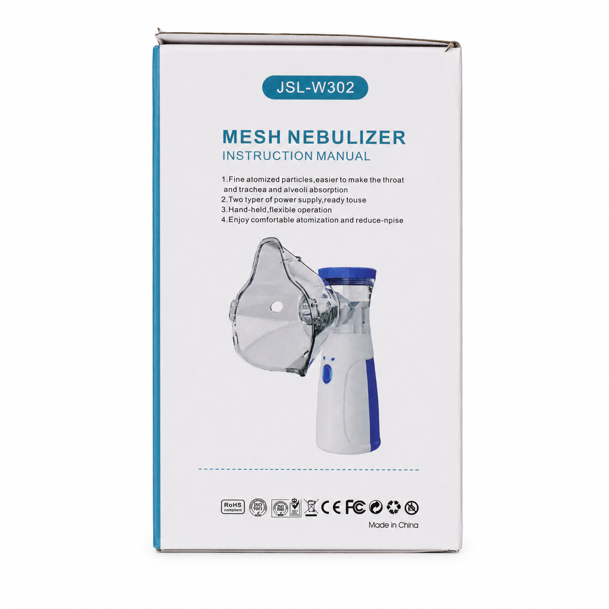 Mesh Nebulizer JSL-W302 box side image