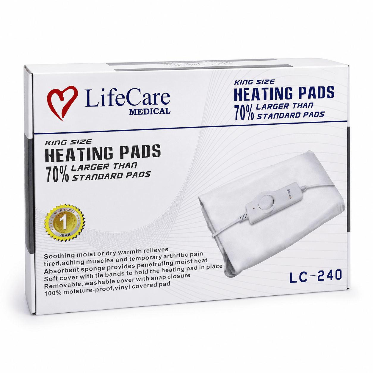 LifeCare Medical Heating Pad LC-240 front box