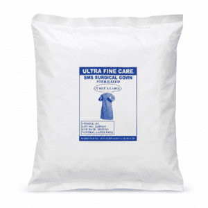 Ultra Fine Care SMS surgical gown front view available at Pak Care Surgicals