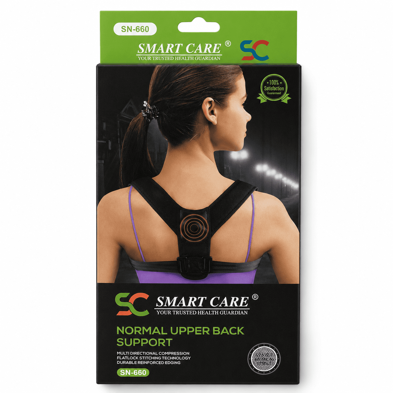 Smart Care upper back support product view available at Pak Care Surgicals