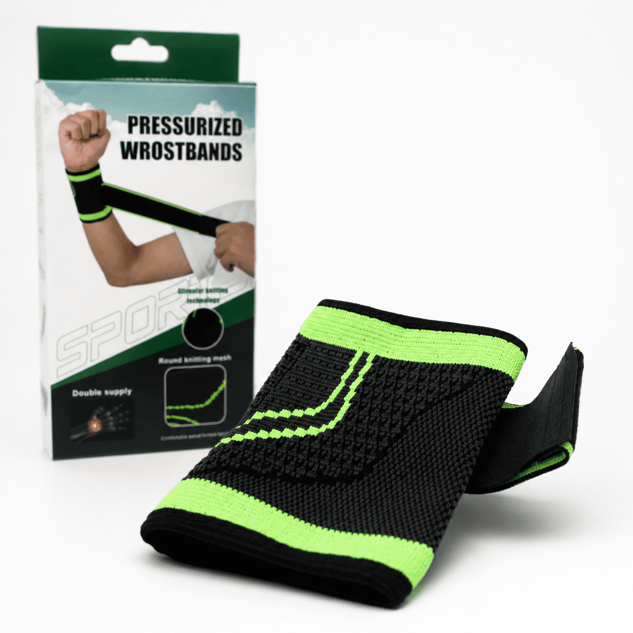 Pressurized wrist band with box available at Pak Care Surgicals