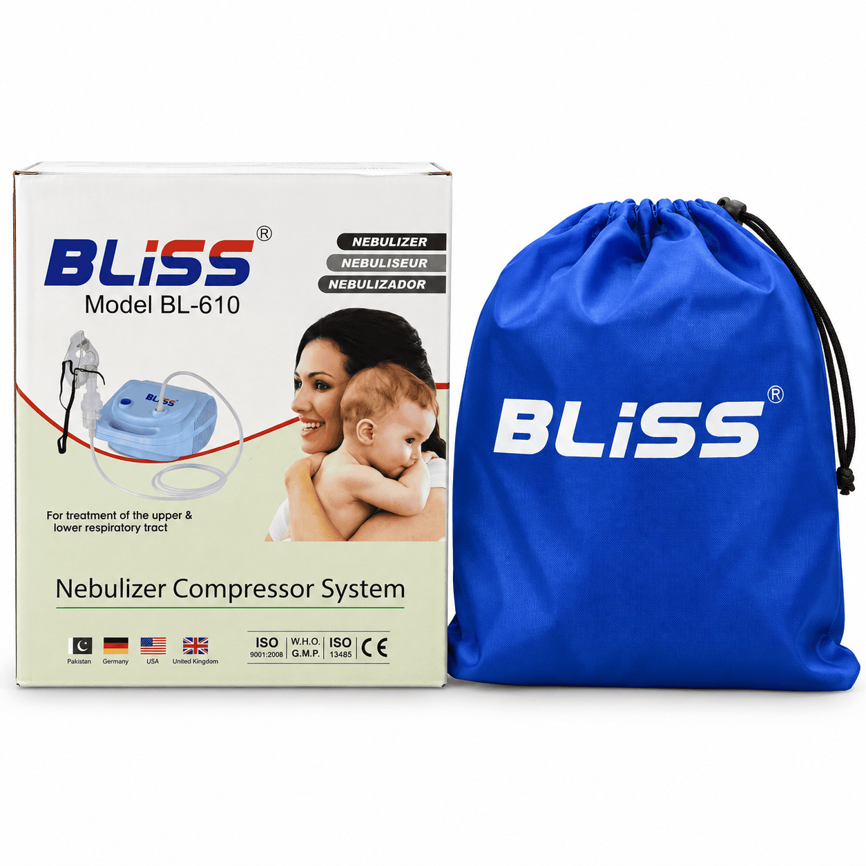 BLISS BL-610 compressor nebulizer carrying pouch
