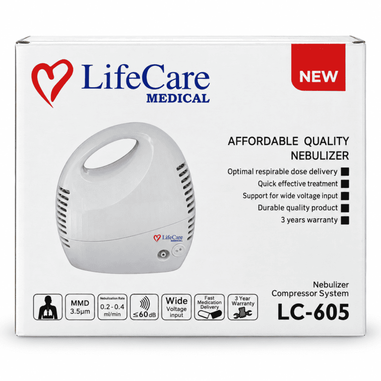 LifeCare LC-605 compressor nebulizer front view