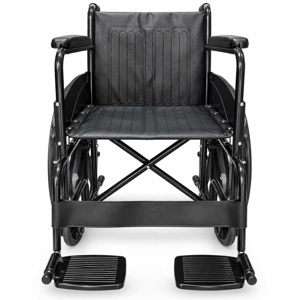 LifeCare BMW manual folding wheelchair front view