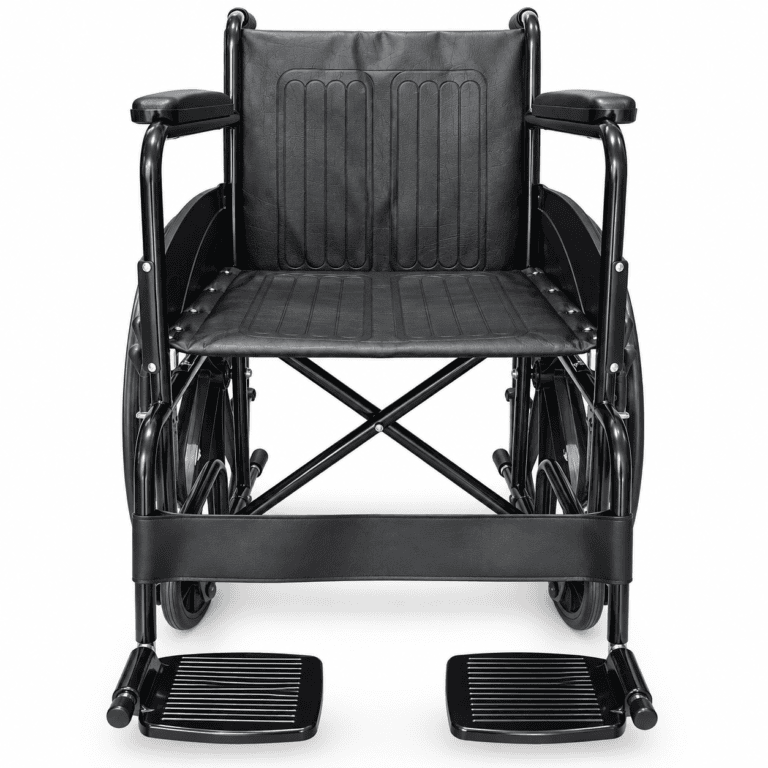 LifeCare BMW manual folding wheelchair front view