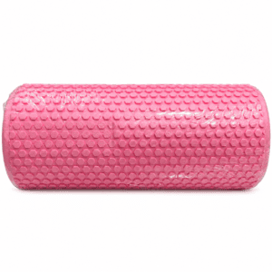 Pink textured foam massage roller product view