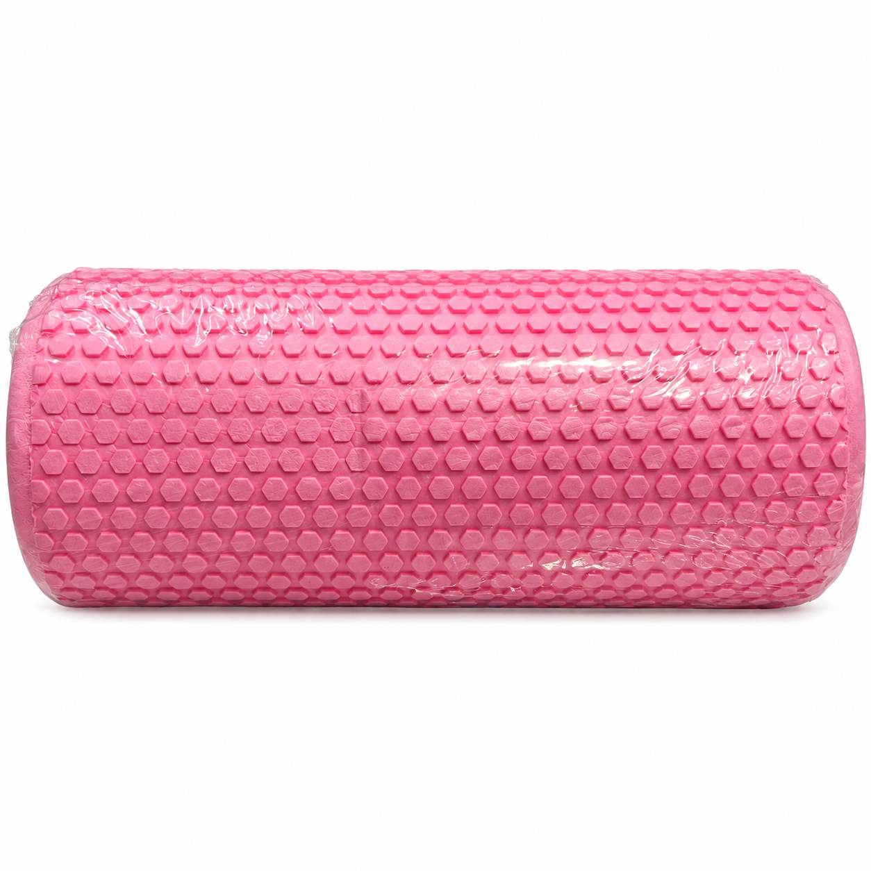 Pink textured foam massage roller product view