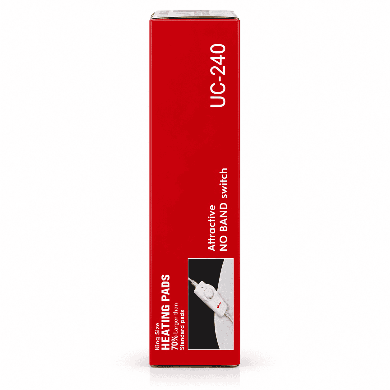UCheck UC-240 heating pad box side view